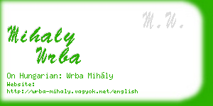 mihaly wrba business card